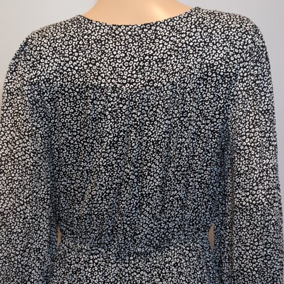 Maeve Anthropologie Carolyn Dress Leopard Print Wrap Fall Spring Size Medium - Picture 12 of 16